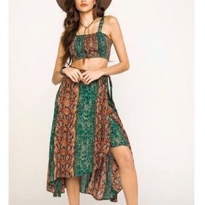 Free People Tropical Date Set - Green Multicolor